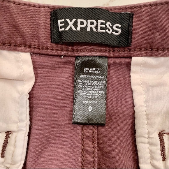 EXPRESS Plum Purple Cotton Low-Rise Short Shorts - Picture 3 of 3